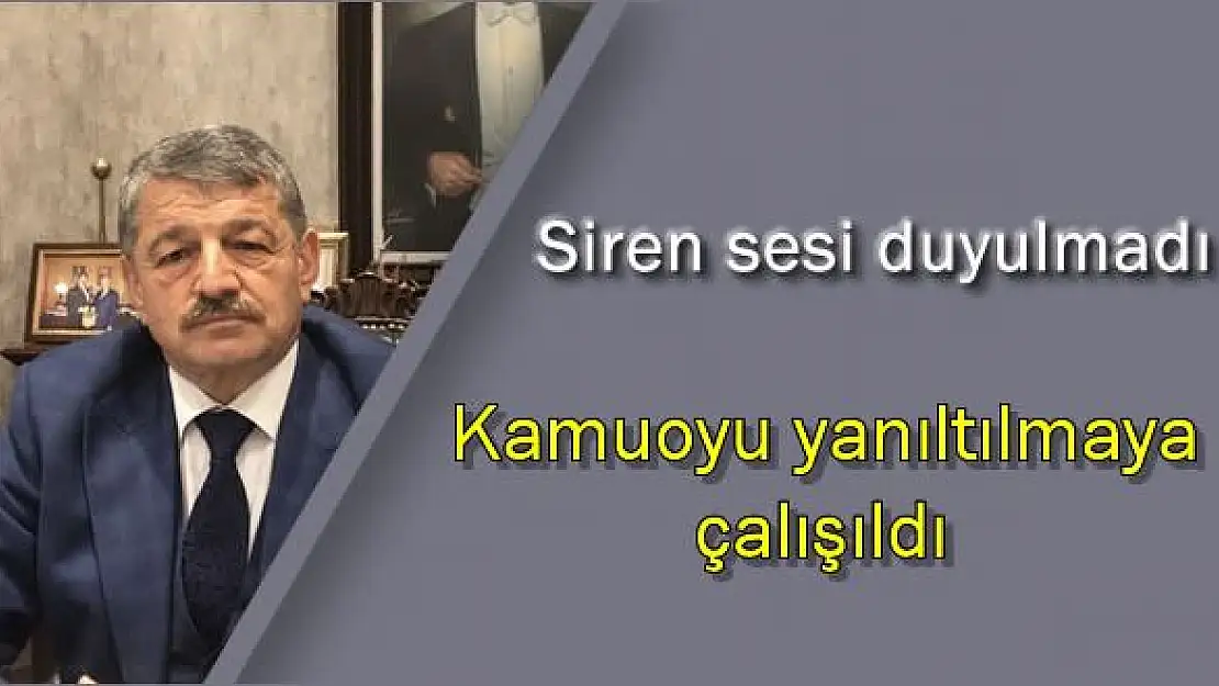 Siren bahane, siyasi malzeme şahane