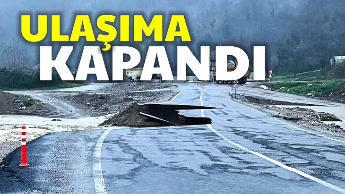 Son dakika, yol ulaşıma kapandı