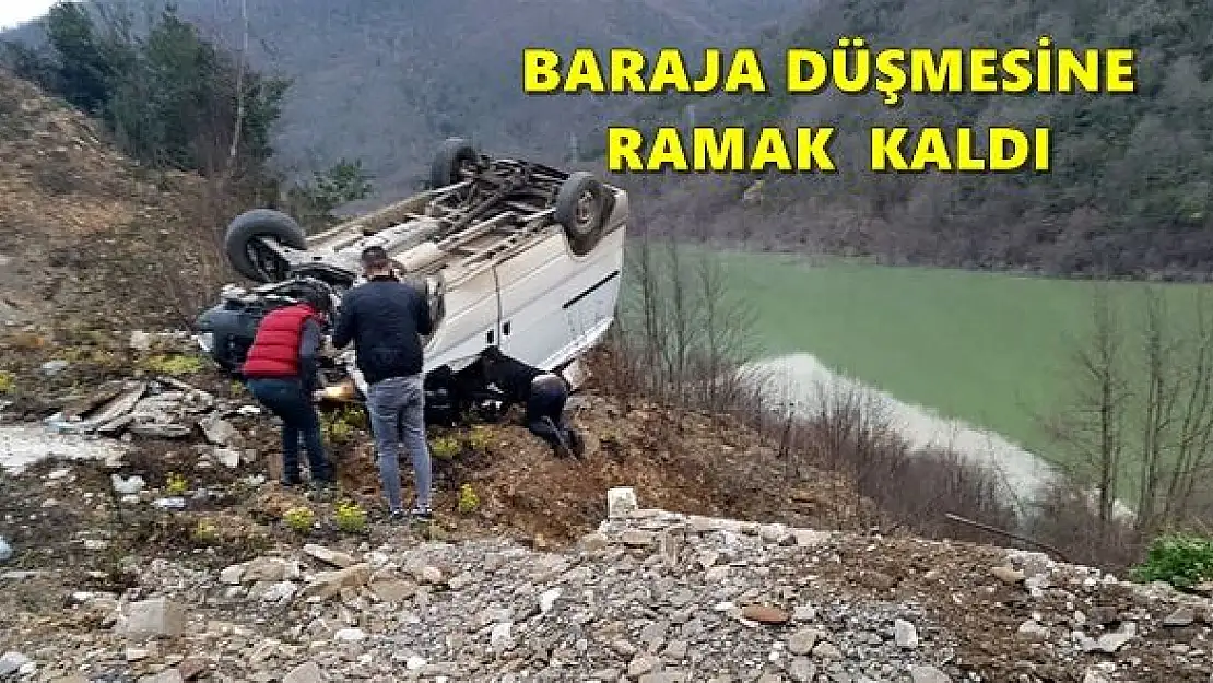 Takla attı, uçurumun kenarında kaldı