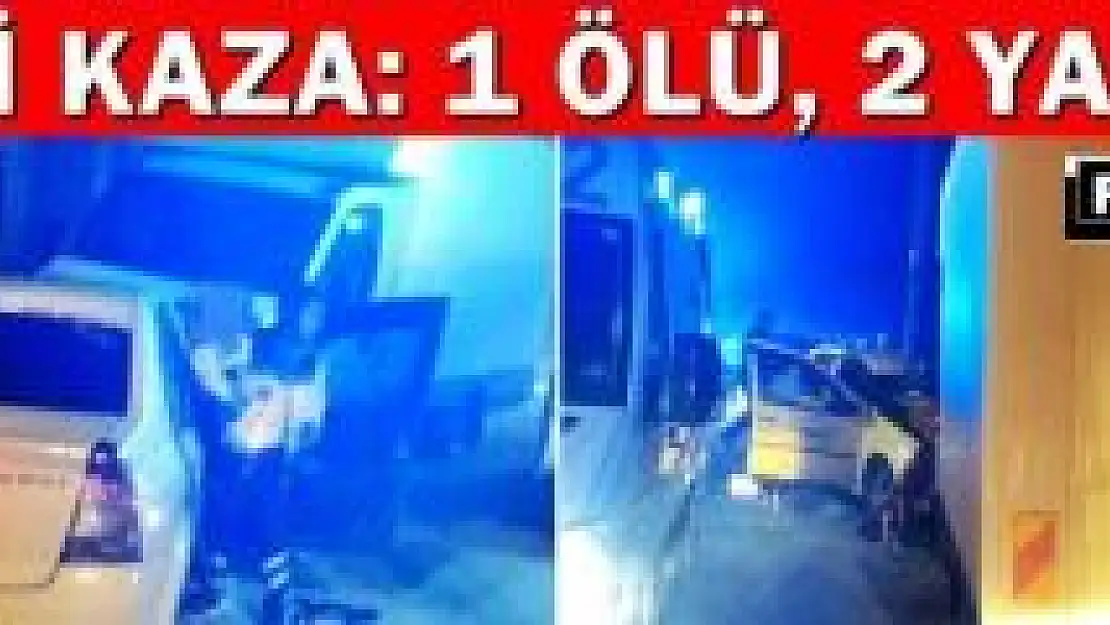 Taksi, park halindeki kamyonete çarptı: 1 ölü, 2 yaralı