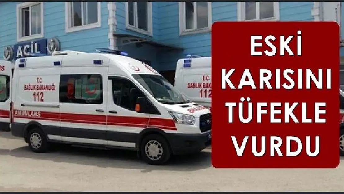 Tartıştığı eski karısını tüfekle vurdu