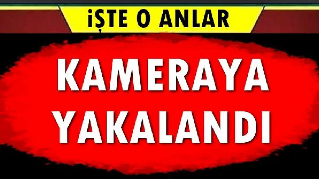 Tekmelerken kameraya yakalandı