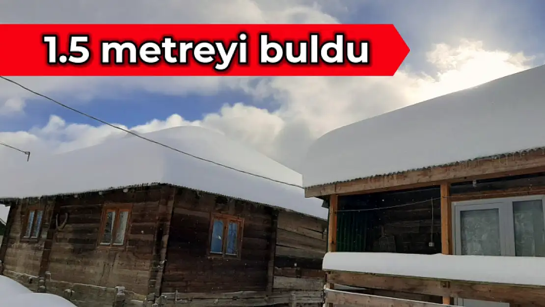 Tipi şeklinde yağan kar 1,5 metreyi buldu