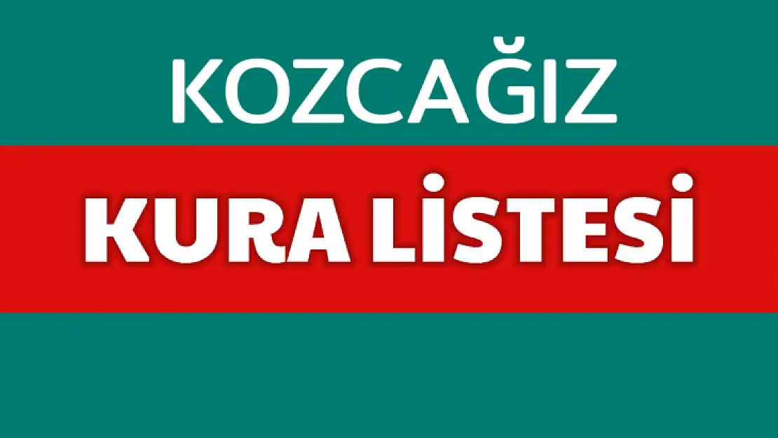 Toki Kozcağız kura listesi
