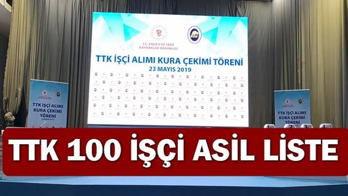 TTK Amasra kura sonuçları asil liste
