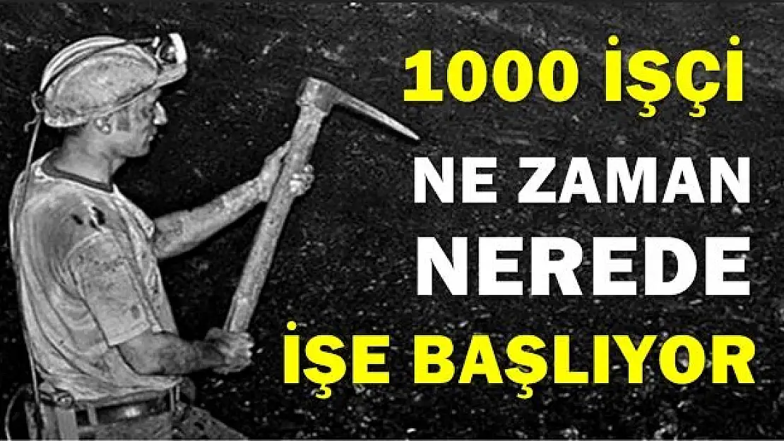 TTK'da bin işçinin çalışacağı yerler belli oldu