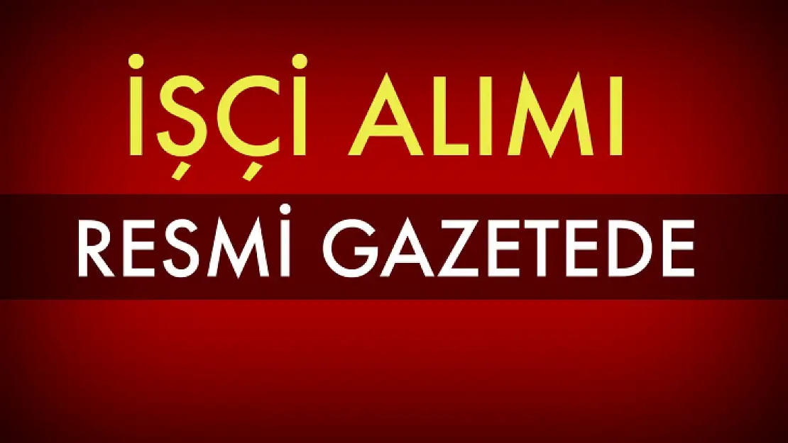 TTK 'ya işçi alımı Resmî Gazetede