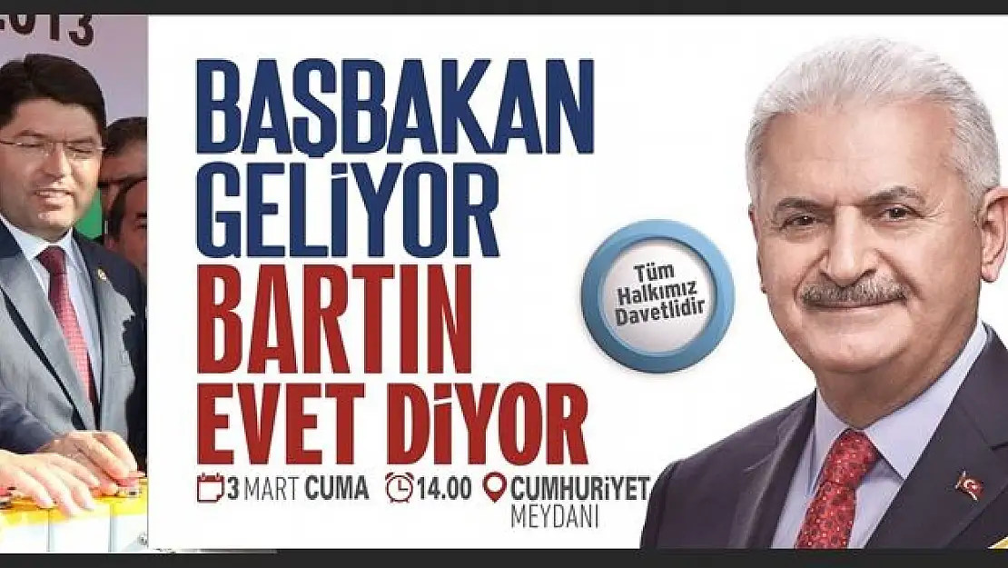 Tunç, Bartın halkını mitinge davet etti