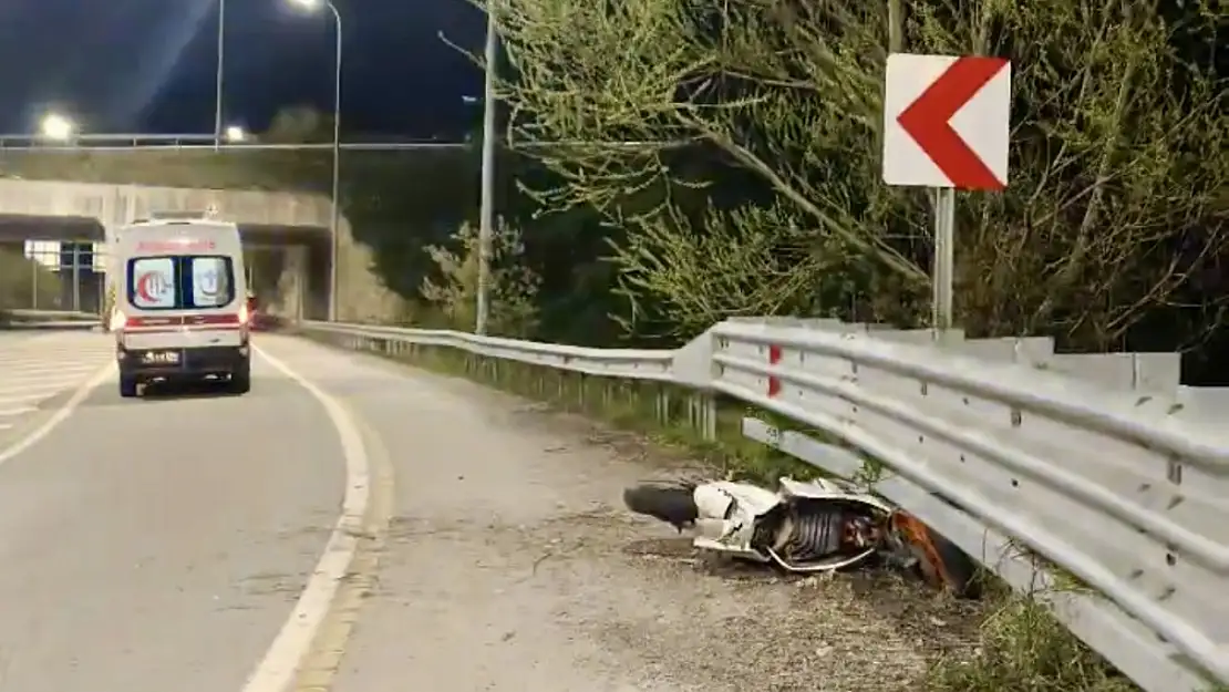 Tünel çıkışında bariyerlere çarptı