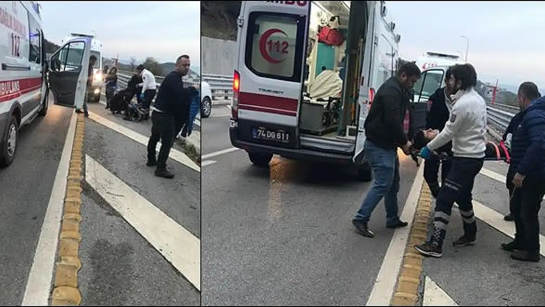 Tünel çıkışında kaza