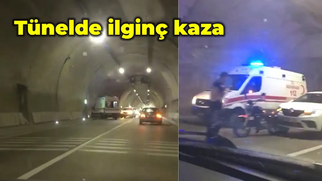 Tünel içinde ilginç kaza