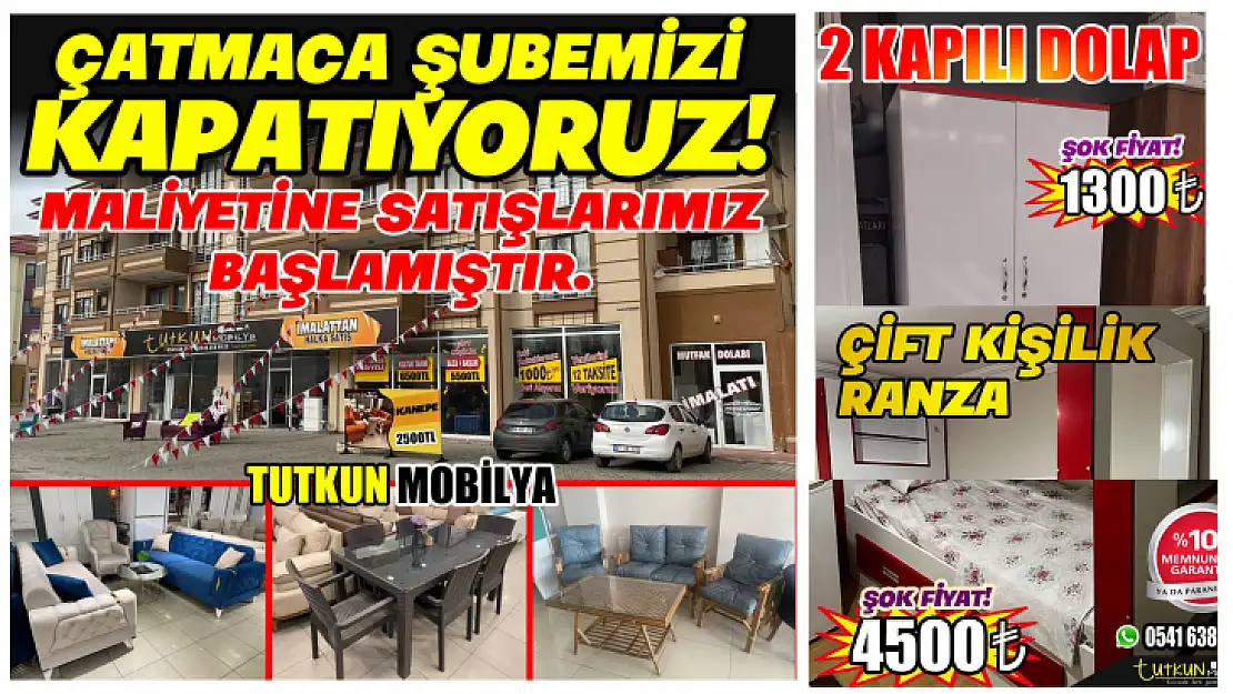 Tutkun Mobilyada maliyetine satışlar