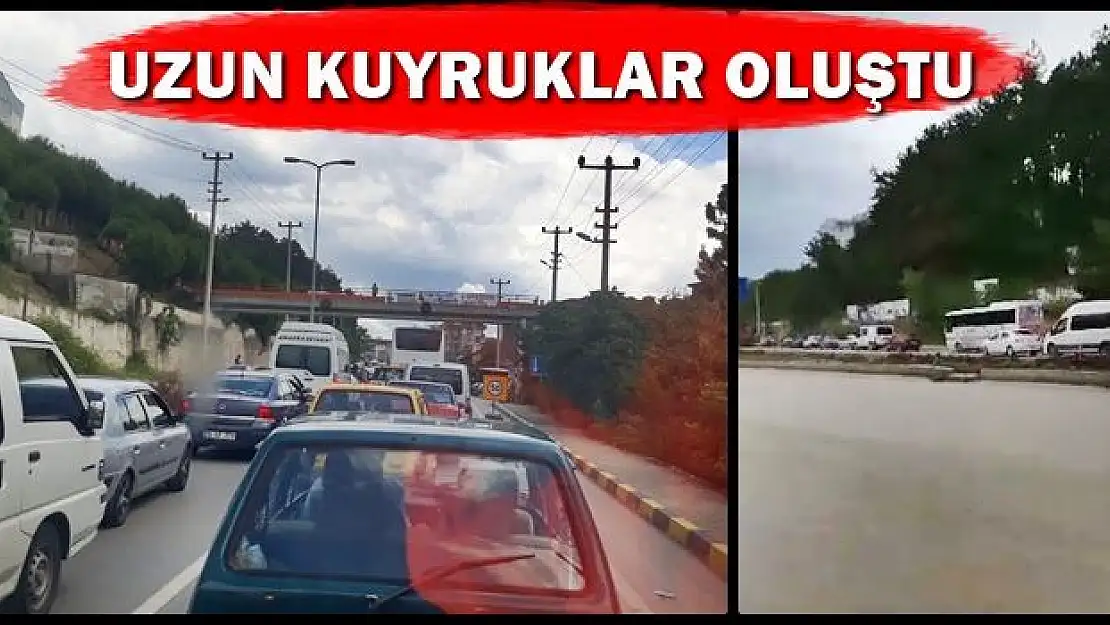Uzun araç kuyrukları oluştu