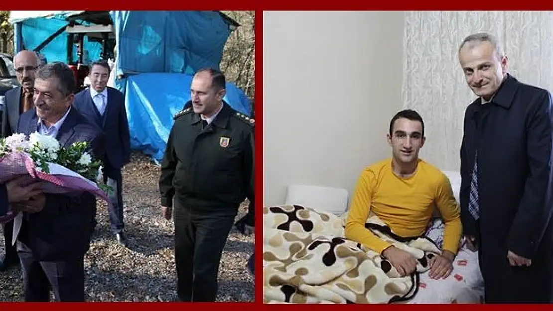 Vali Dirim'den 2 gazimize ziyaret