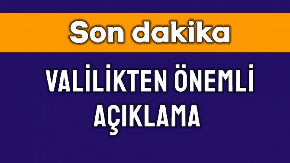 Valilikten normalleşme için uyarı