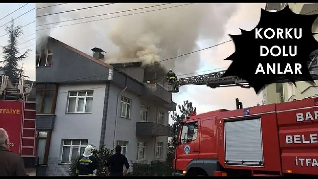 Yanan evden son anda kurtarıldı