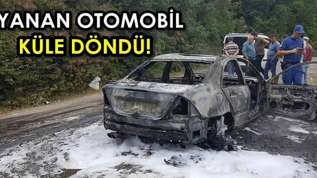 Yanan Otomobil Küle Döndü