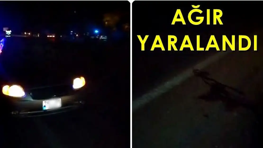Yaşlı adama araba çarptı