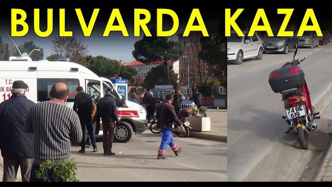 Yaşlı adama motosiklet çarptı