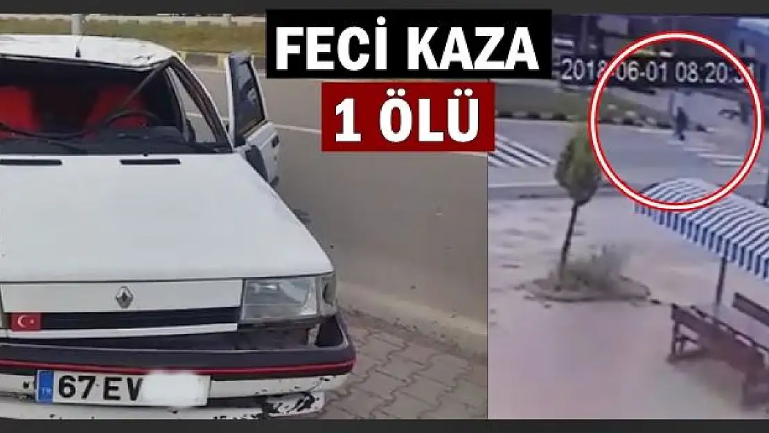 Yaşlı adama otomobil çarptı, işte o anlar!