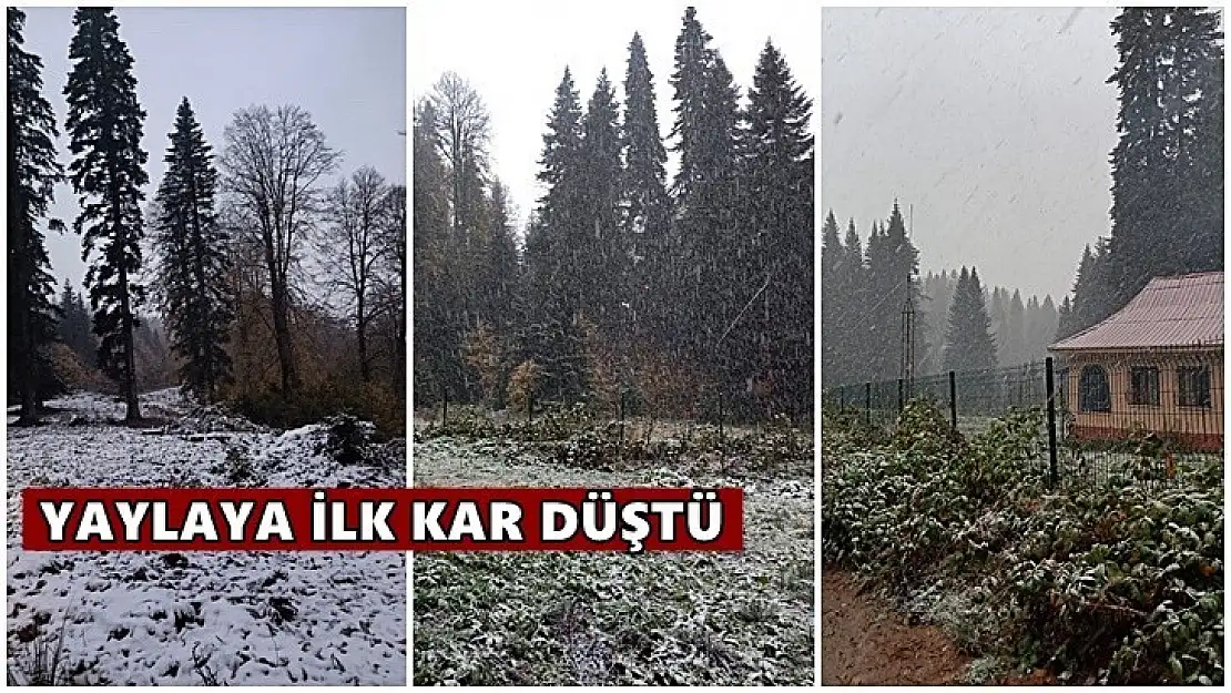 Yaylada kar yağışına yakalandılar