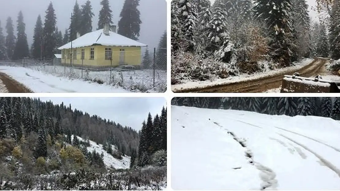 Yaylalara İlk Kar düştü