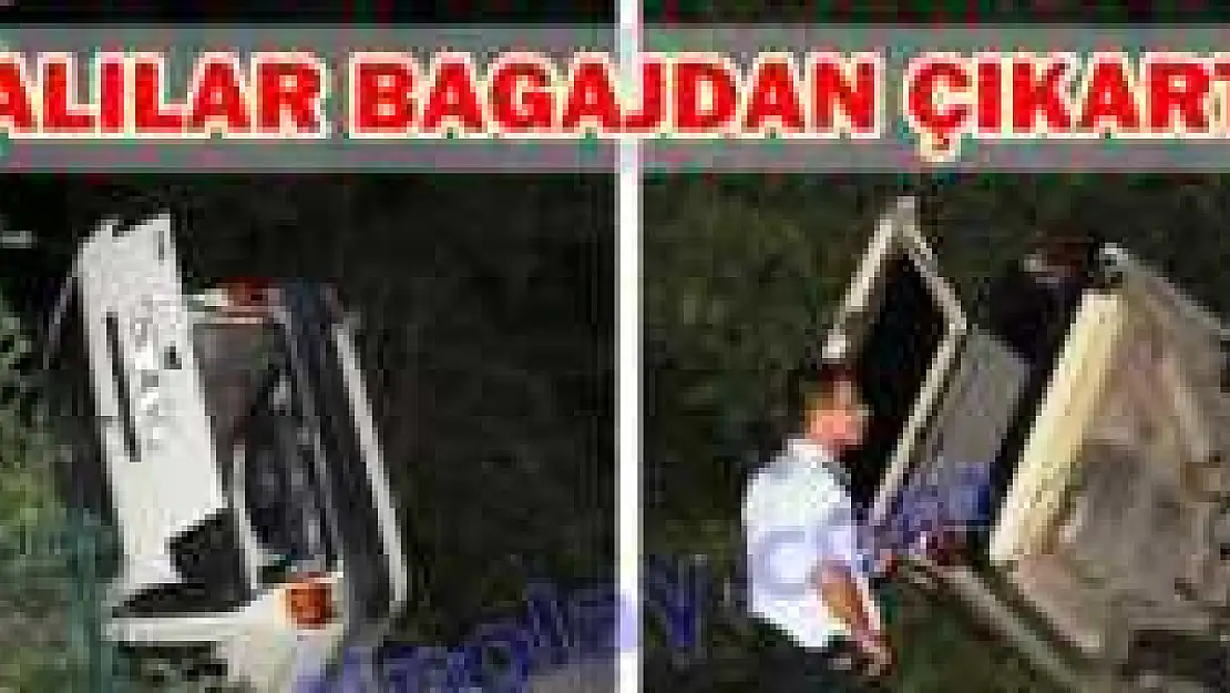 YOLDAN ÇIKAN OTOMOBİL TAKLA ATTI:2 YARALI