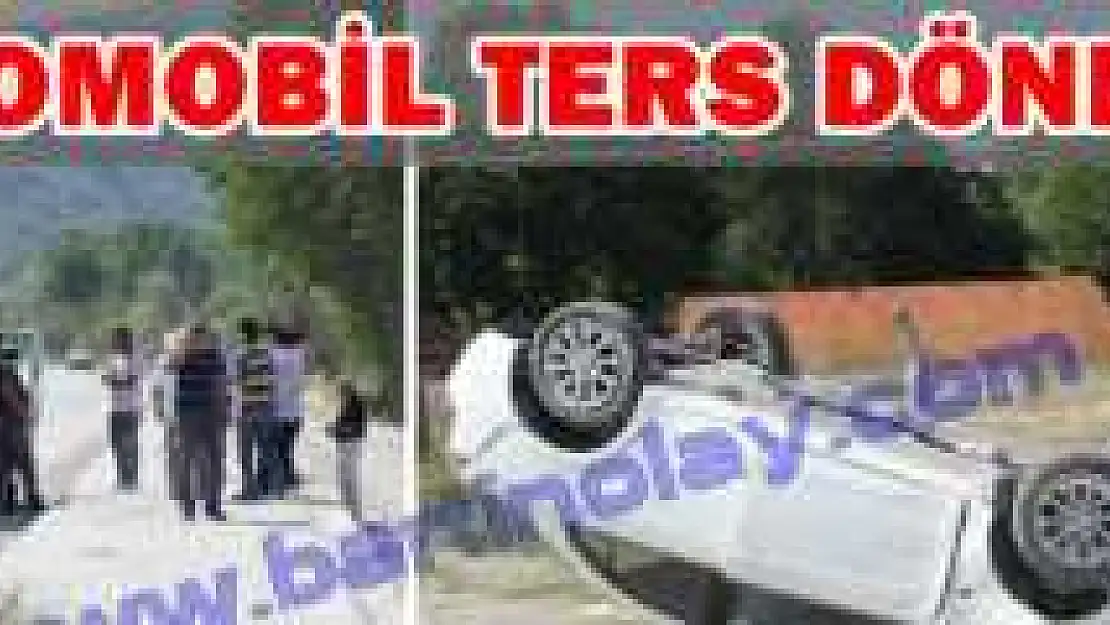 YOLDAN ÇIKAN OTOMOBİL TAKLA ATTI