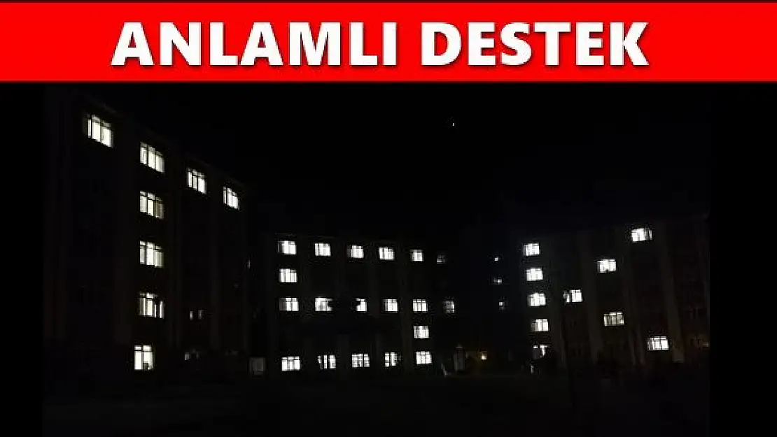 Yurt ışıkları onlar için yandı 
