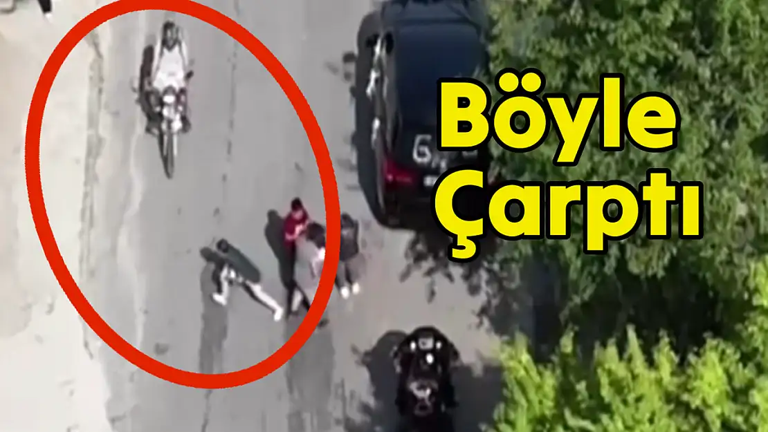 Zarfı aldı, motosiklet çarptı