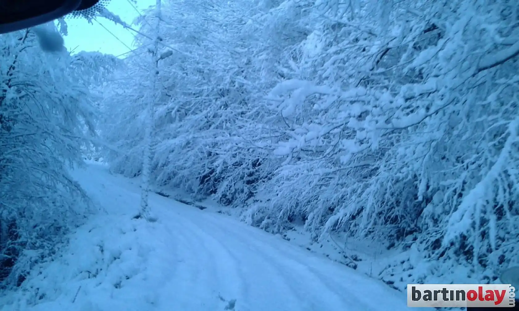 Bartın'da köylerden kar manzaraları