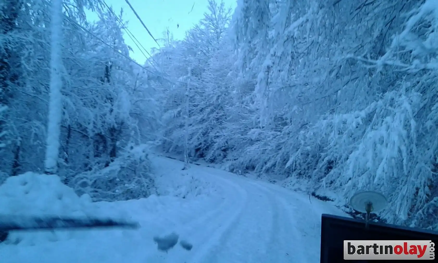 Bartın'da köylerden kar manzaraları
