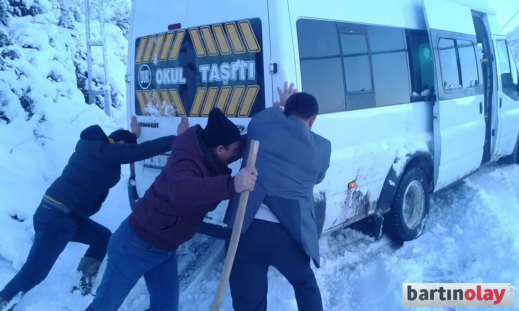Bartın'da köylerden kar manzaraları