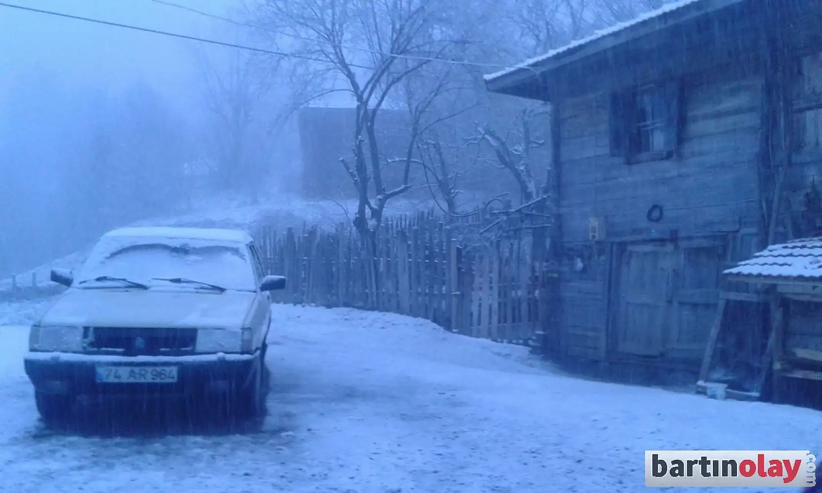 Bartın'da martta kar sürprizi