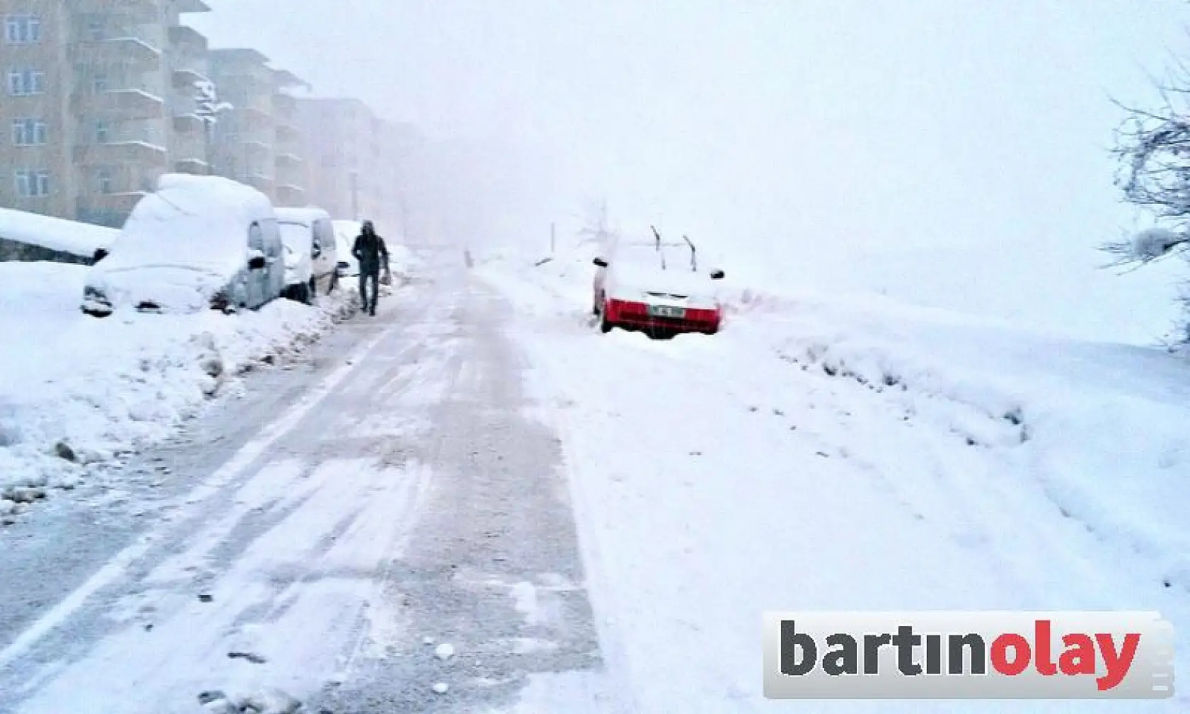 Bartın'da yoğun kar ve tipi 