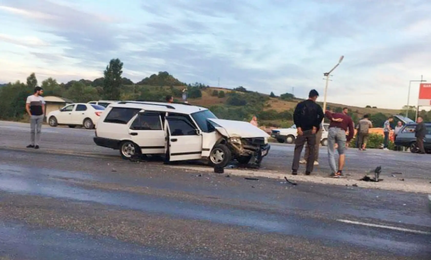 Atılım sanayi sitesi önünde kaza