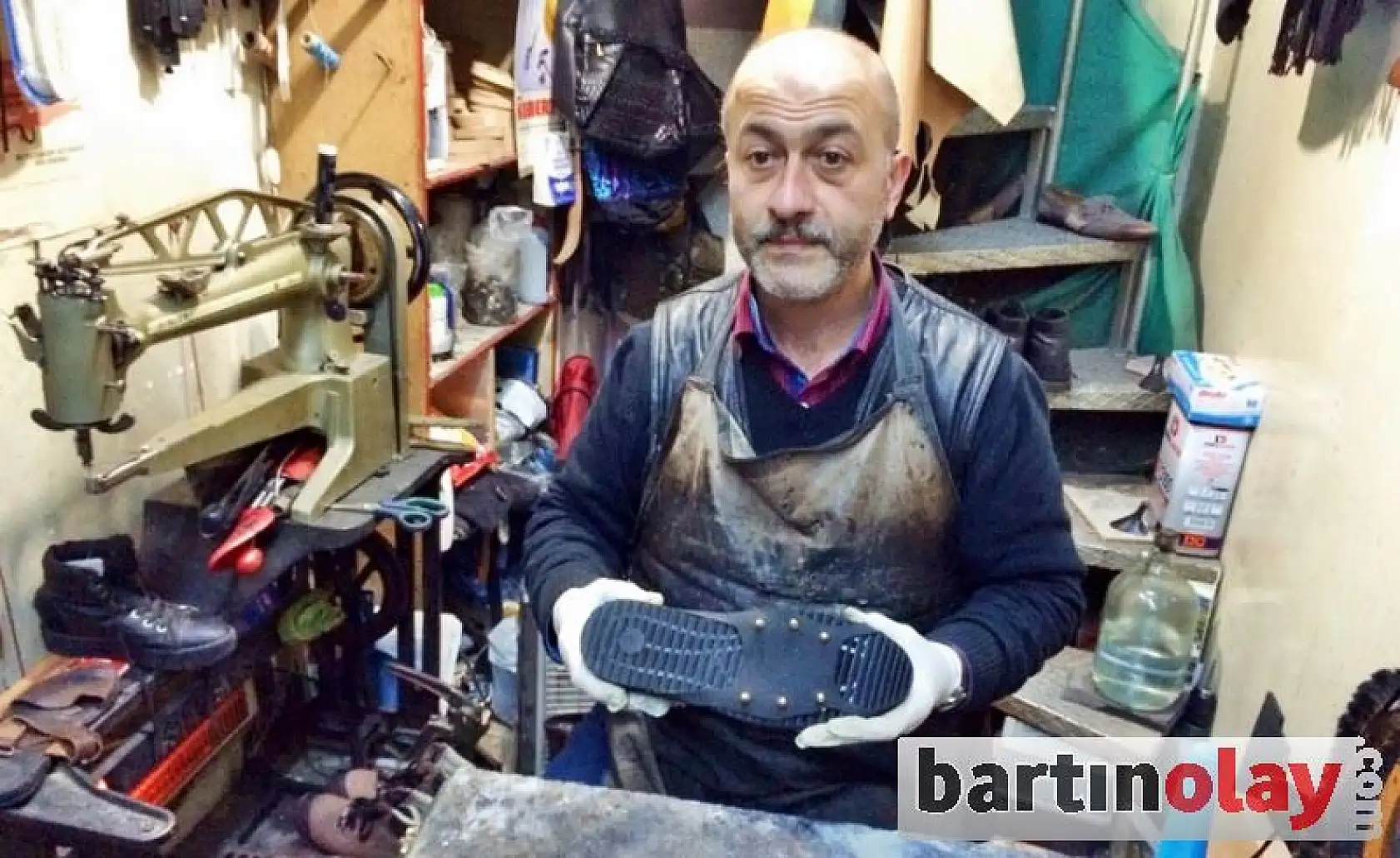 Bartınlı ayakkabıcıdan çivili takmatik