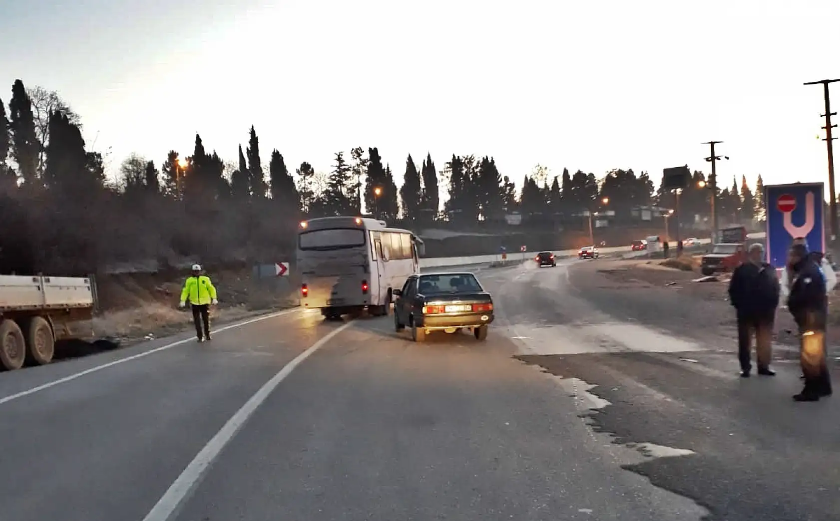 Çevre yolunda yayaya araba çarptı