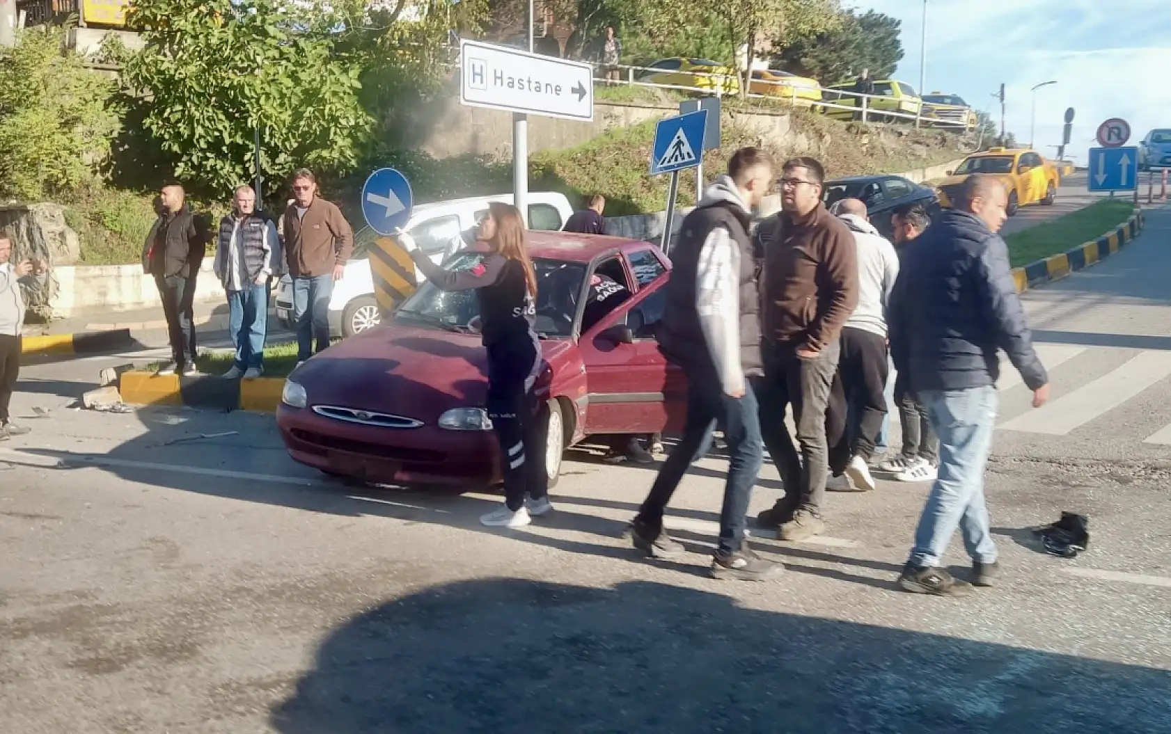 Hastane altında kaza