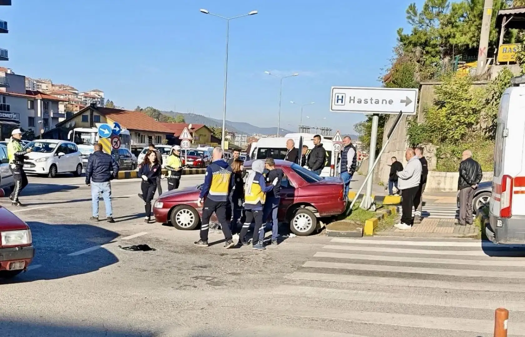 Hastane altında kaza