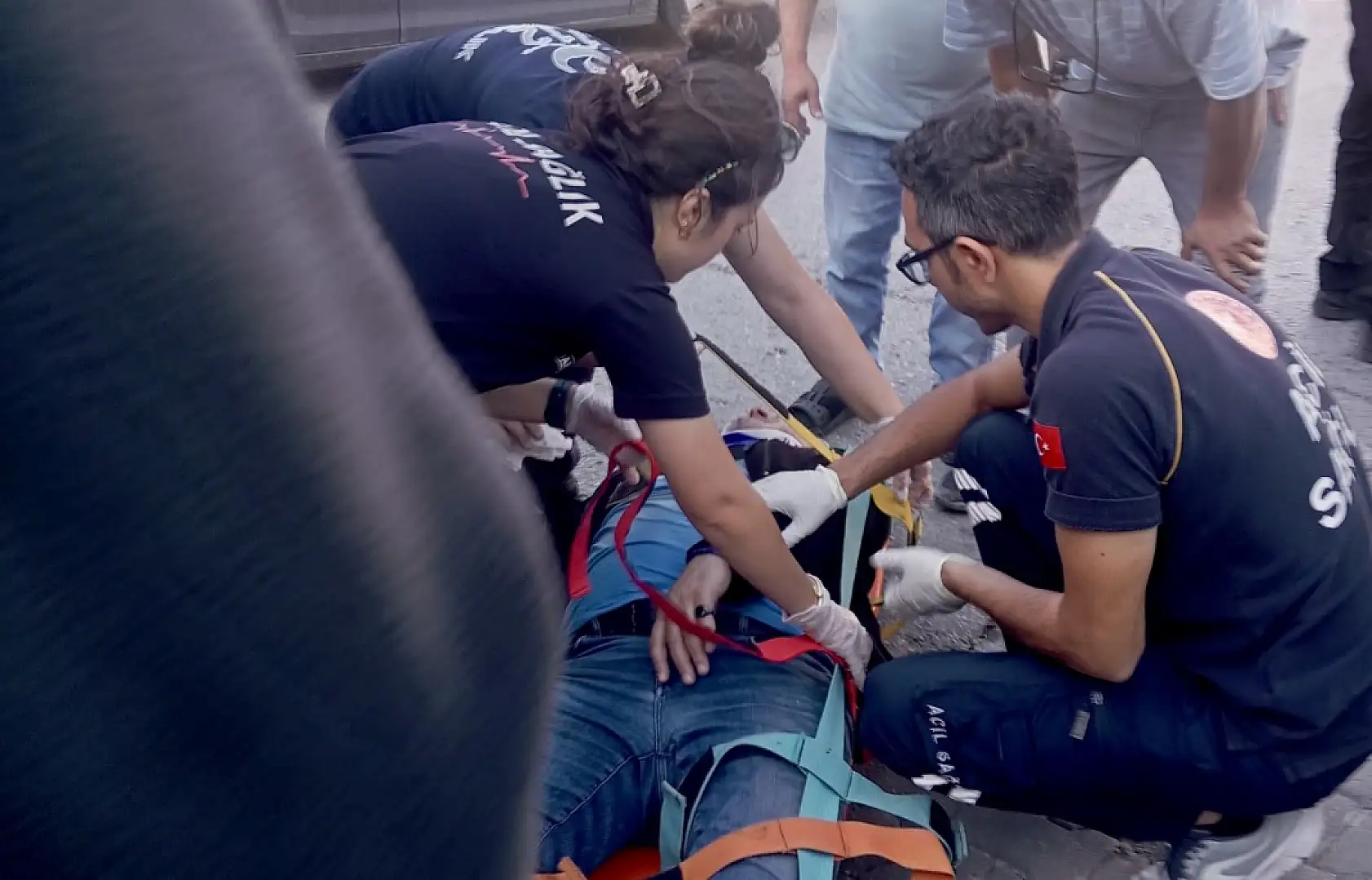 Bartın'da bulvarda kaza