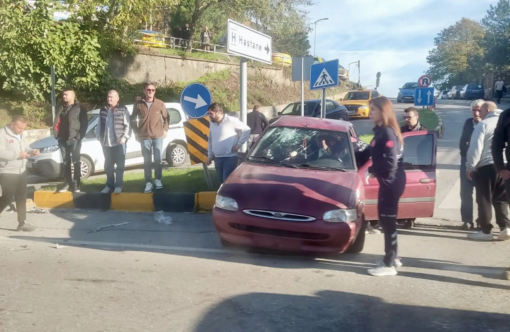 Hastane altında kaza