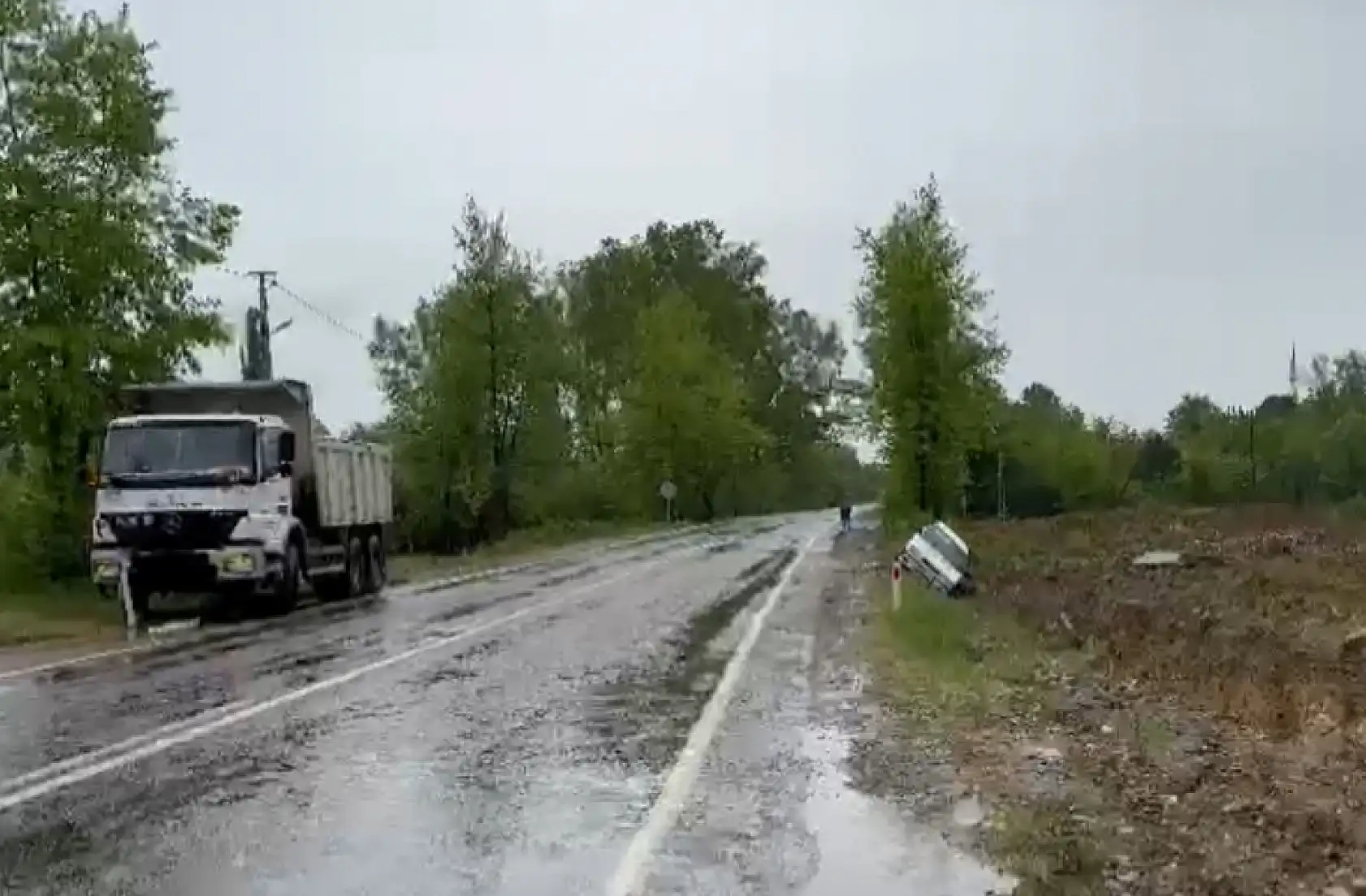 Kozcağız yolunda yine kaza