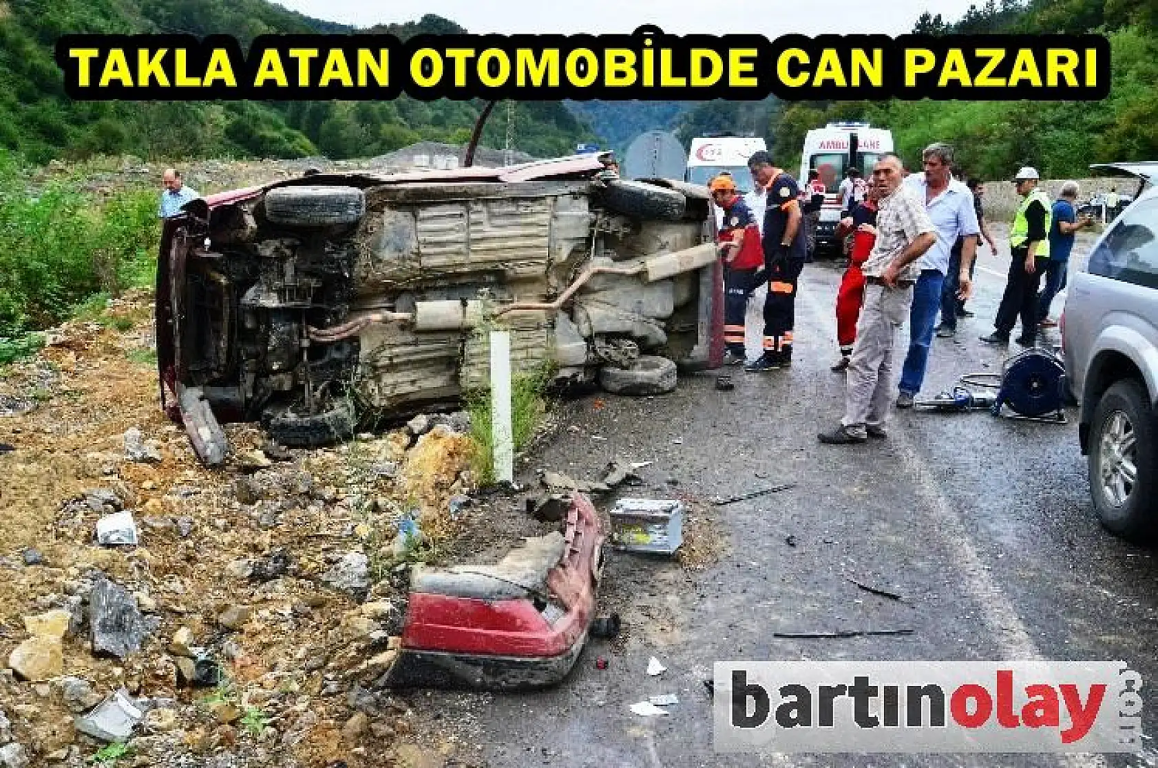 Hastane yolunda feci kaza