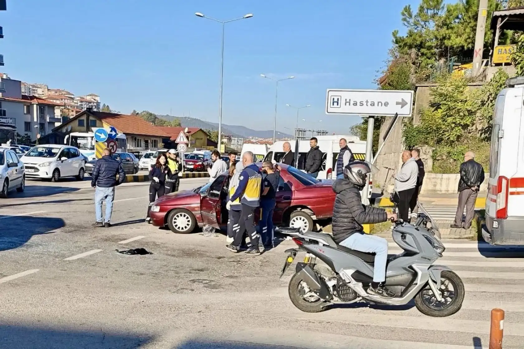 Hastane altında kaza