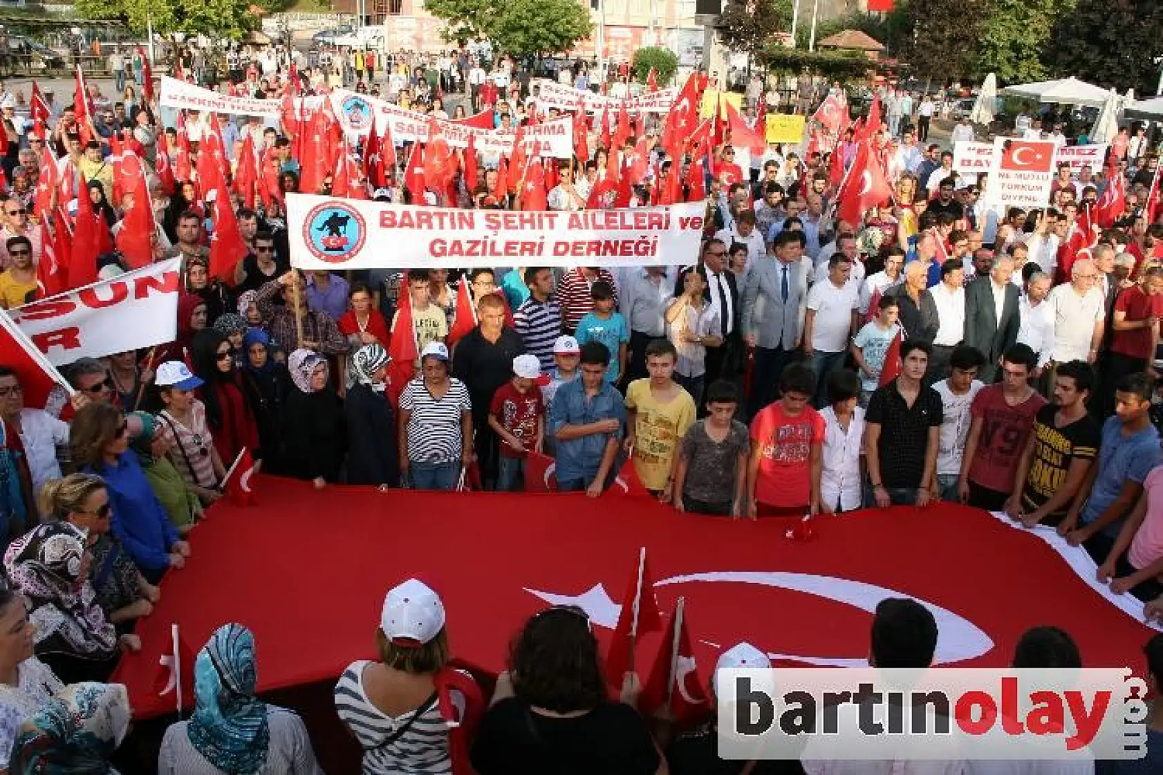 Bartın'da terör lanetlendi