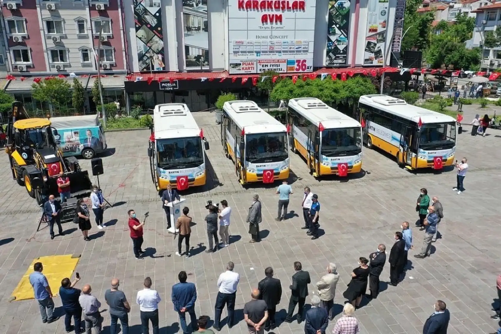 Yeni araçlar için tören düzenlendi