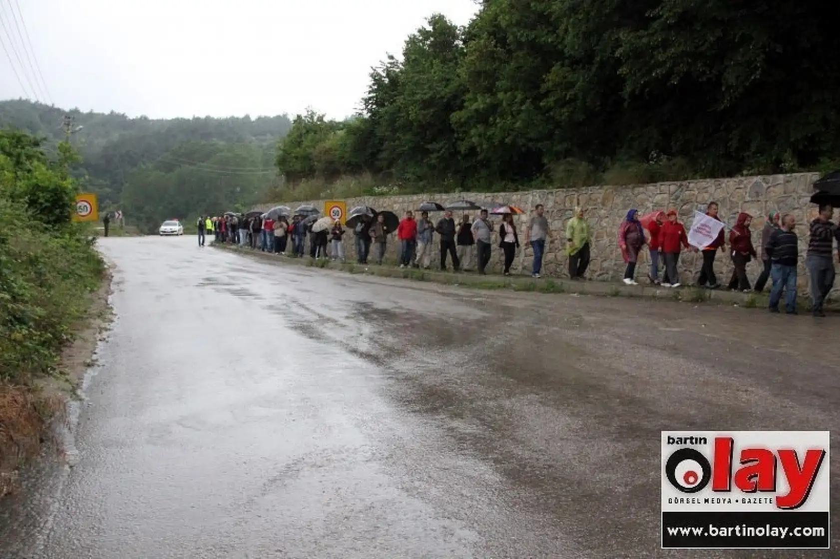 Amasra'da insan zinciri