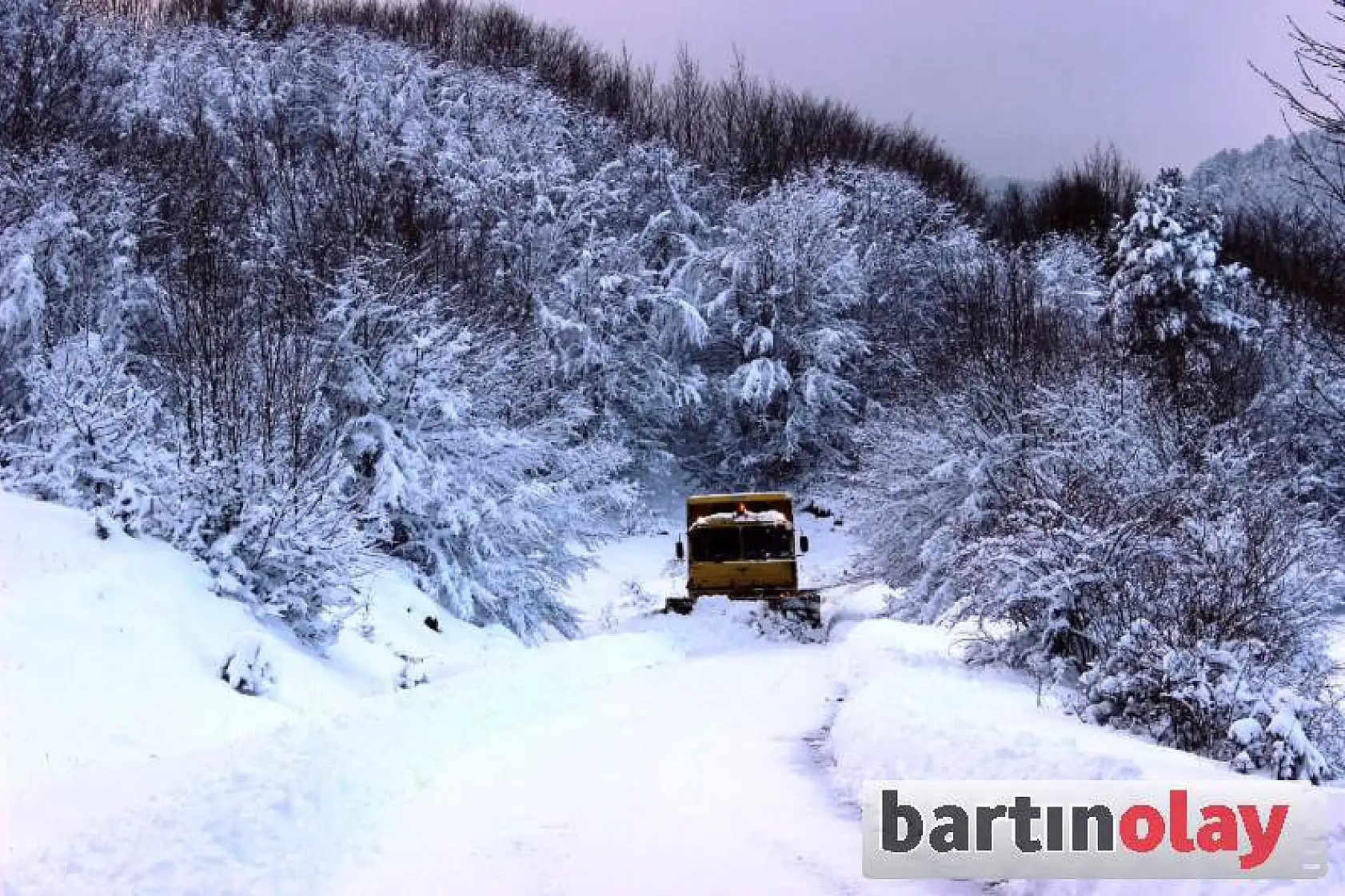 Bartın Karabük yolunda kar manzaraları