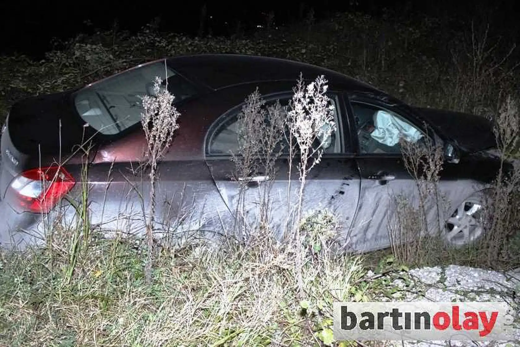 Otomobil Yoldan Çıktı, 2 Yaralı